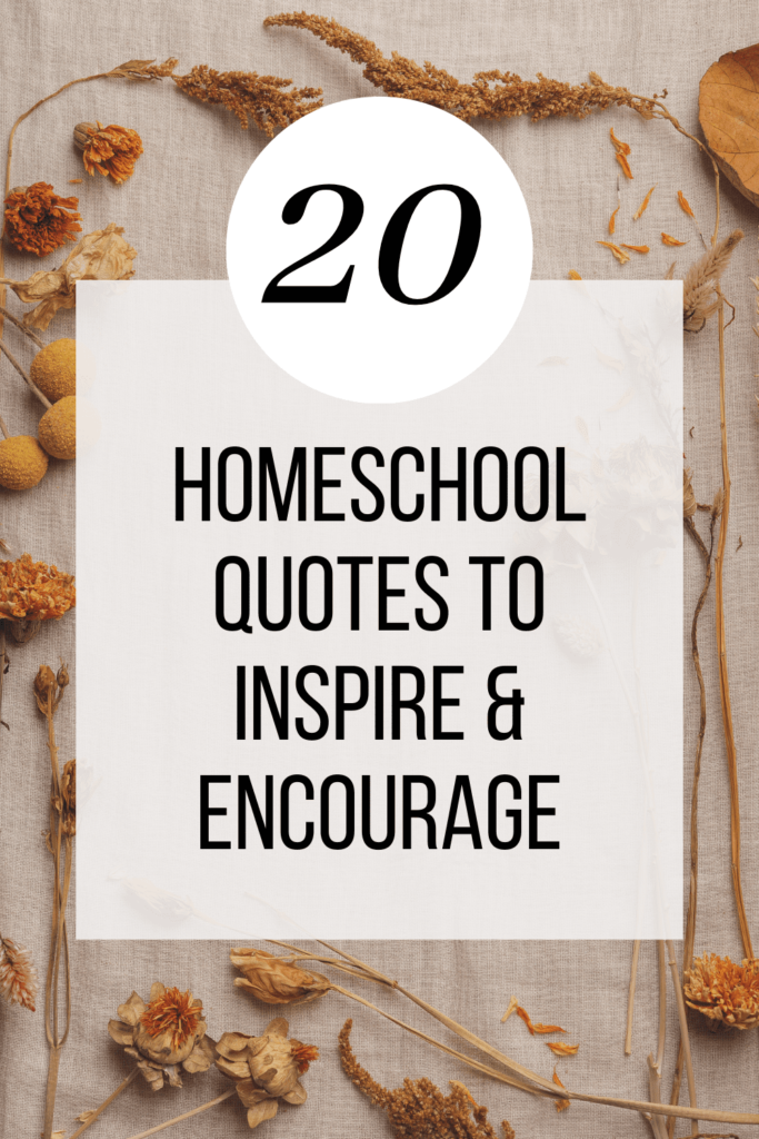 20 Homeschool Quotes to Inspire and Encourage Pin