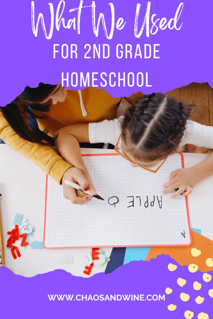 Homeschooling 2nd Grade This Year - What We Used What We Used for 2nd Grade Homeschool Pin