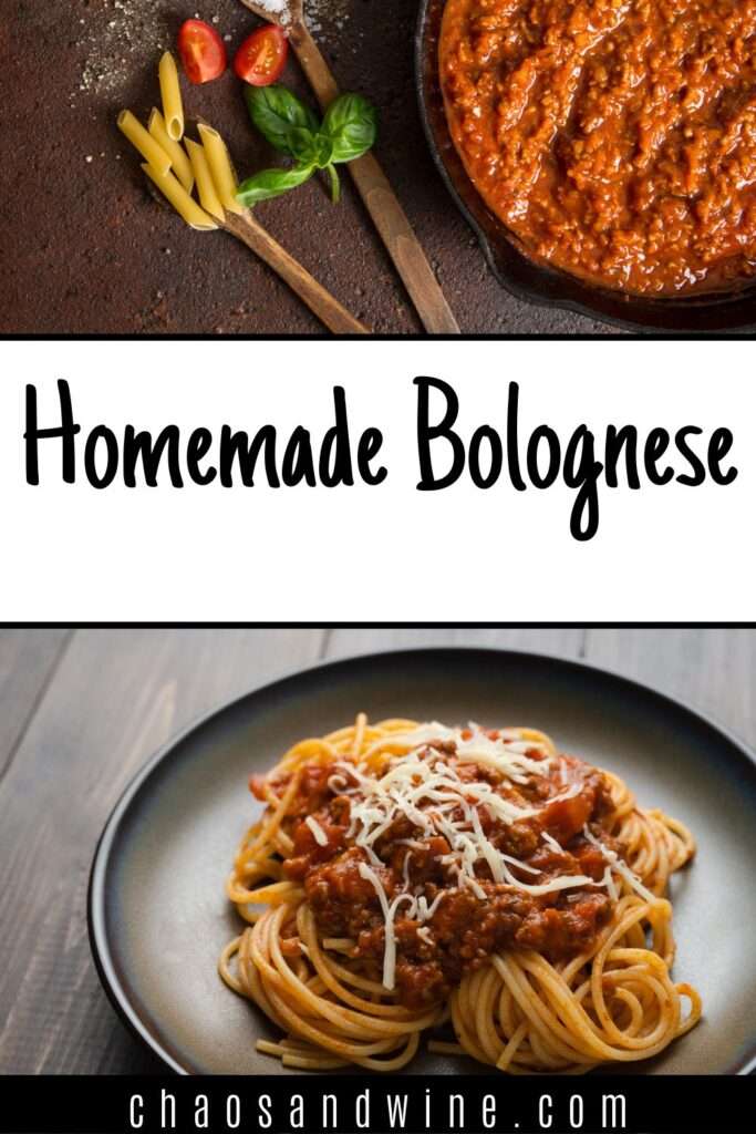 Homemade Bolognese Sauce Pin.