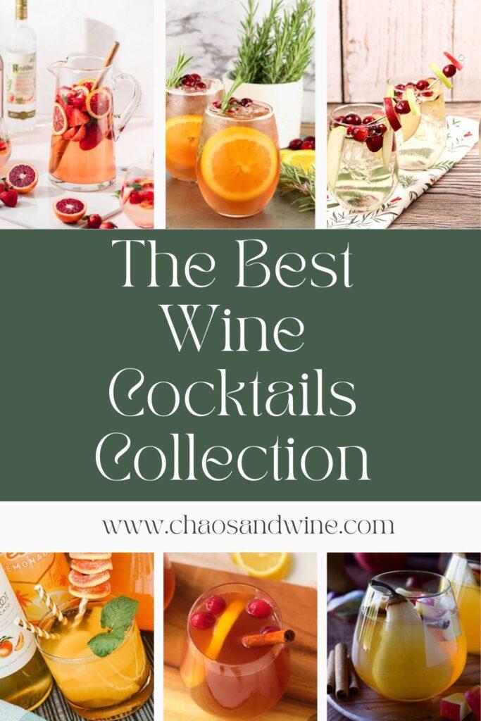 Wine Cocktails Pin for Pinterest.