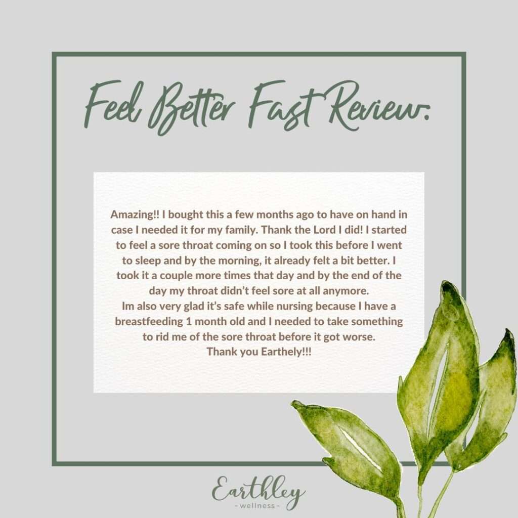 An amazing review of Earthley Feel Better Fast.