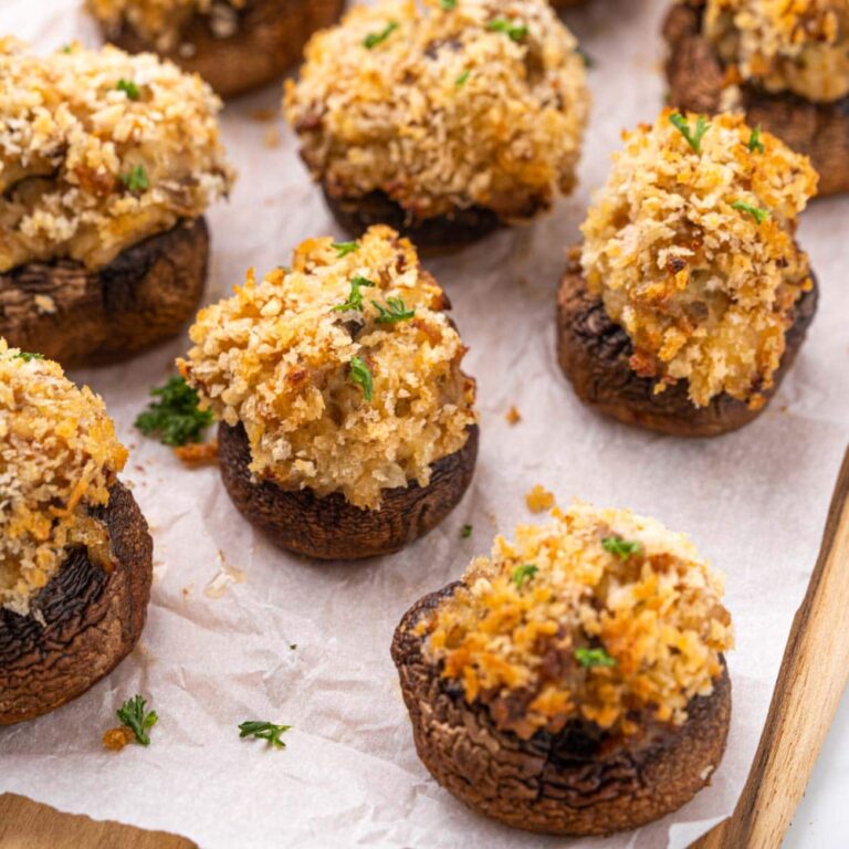 Air Fryer Stuffed Mushrooms