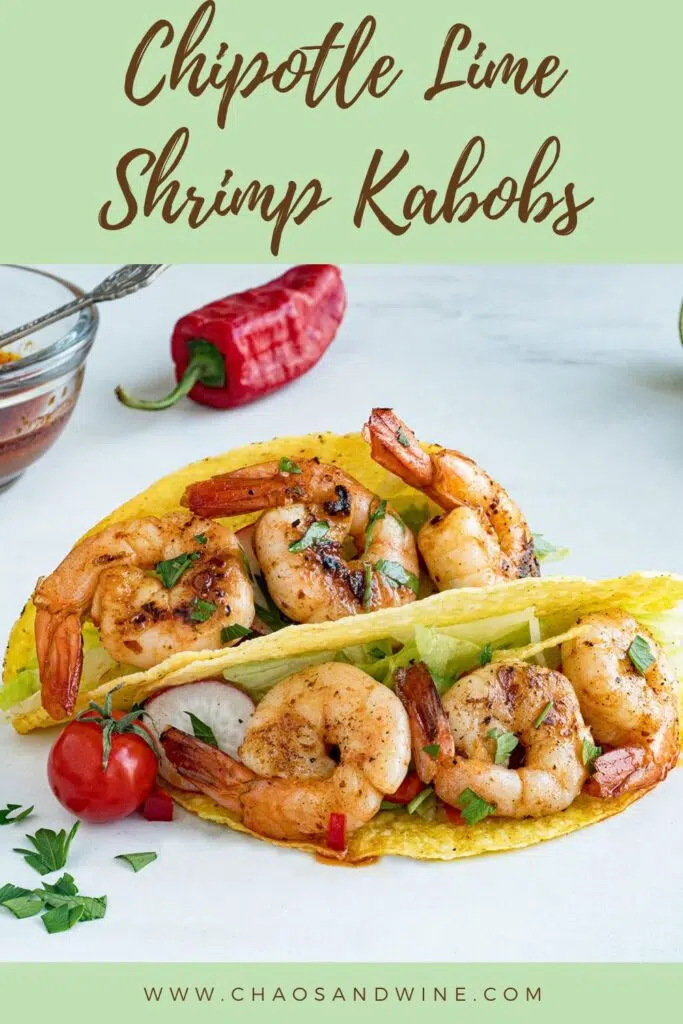 Chipotle Lime Shrimp Kabob Pin.