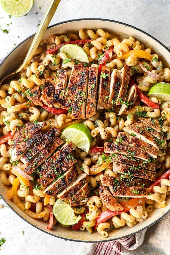 Jerk Chicken Pasta by by Carlsbad Cravings.