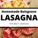 Homemade Bolognese Lasagna Pin for pinterest.