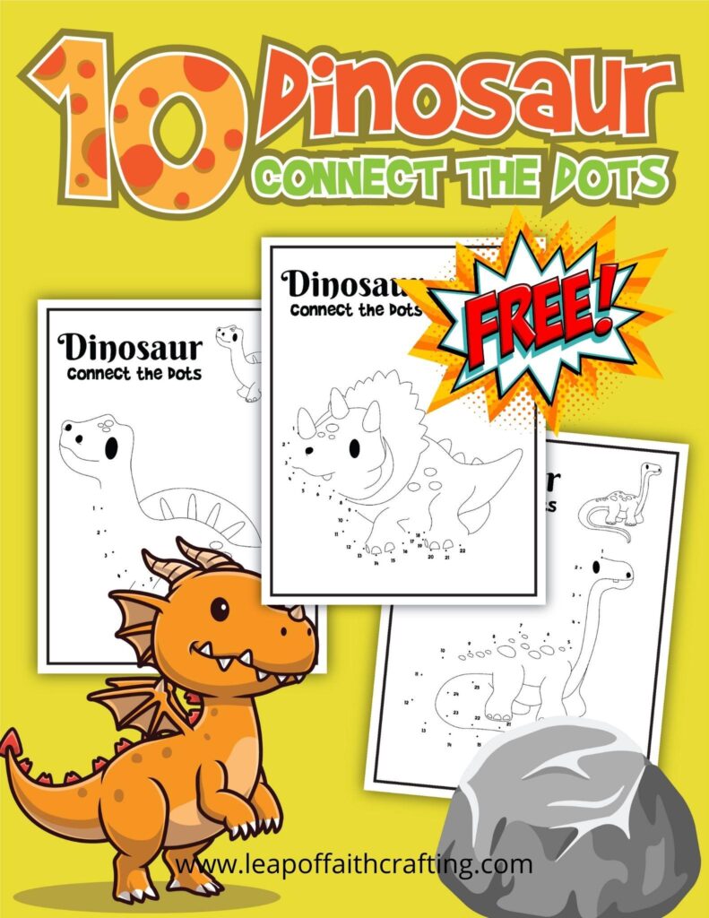 Dinosaur Unit Study - What We Used 10 Dinosaur Connect the Dots Printables