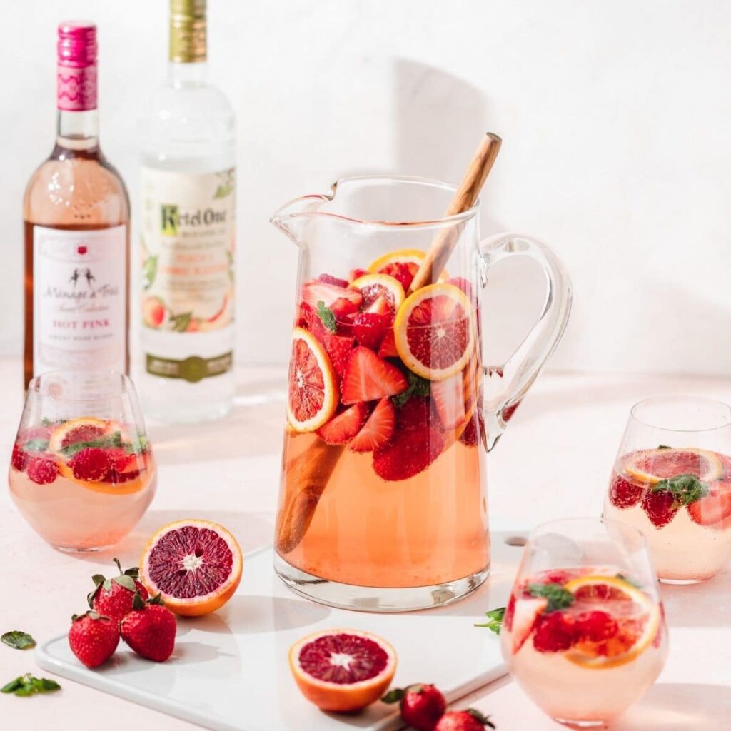 14 of the Best Wine Cocktails to Try Pink Berry Rose Sangria