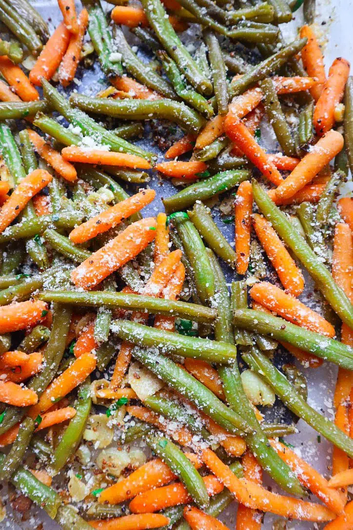 Roasted Carrots and Green Beans