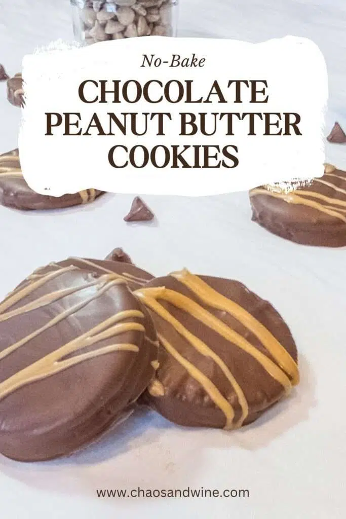 5 Min Desserts - Chocolate Peanut Butter Cookies Chocolate Peanut Butter Cookies Pin 1