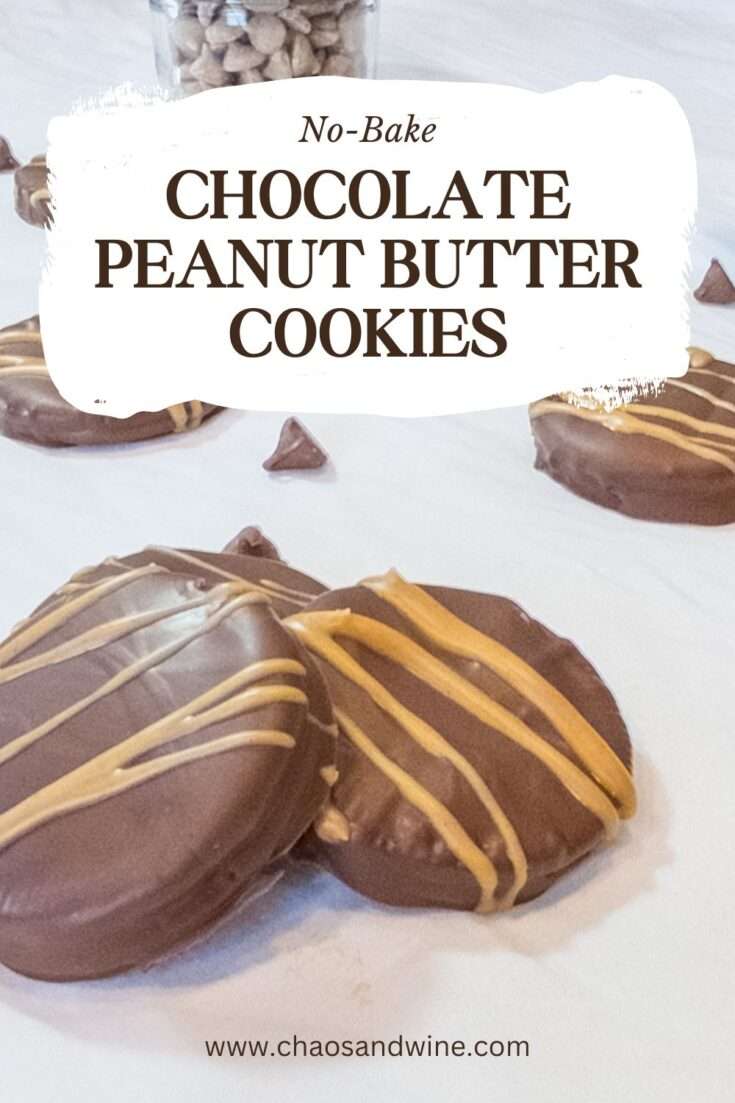 No Bake 4 Ingredient Chocolate Peanut Butter Cookies