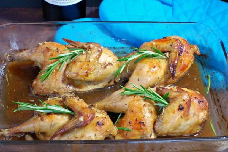 Cornish Hens with Rosemary Wine Sauce