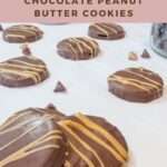 4 ingredient chocolate peanut butter cookies pin