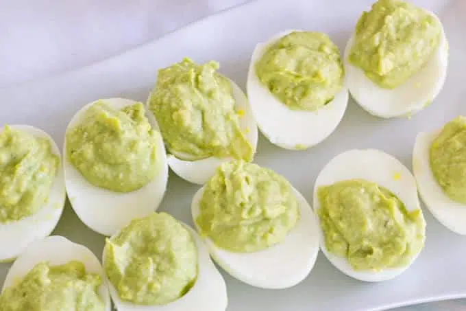 Avocado Ranch Deviled Eggs