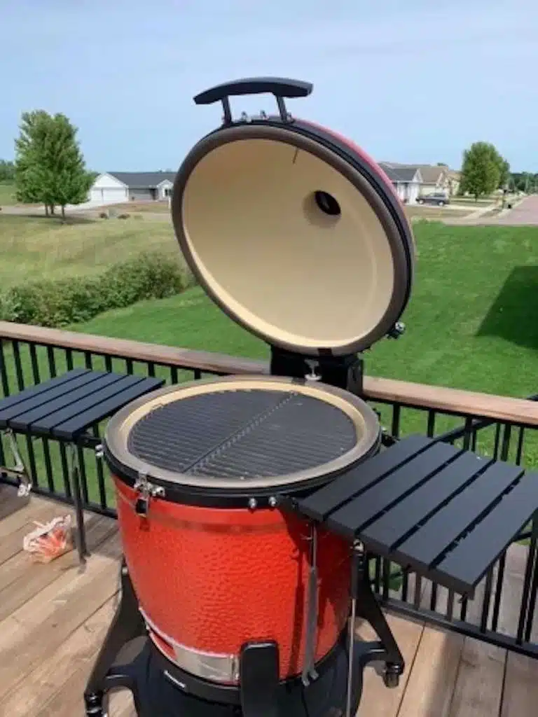 My brand new Kamado Joe grill ready to grill some salmon!