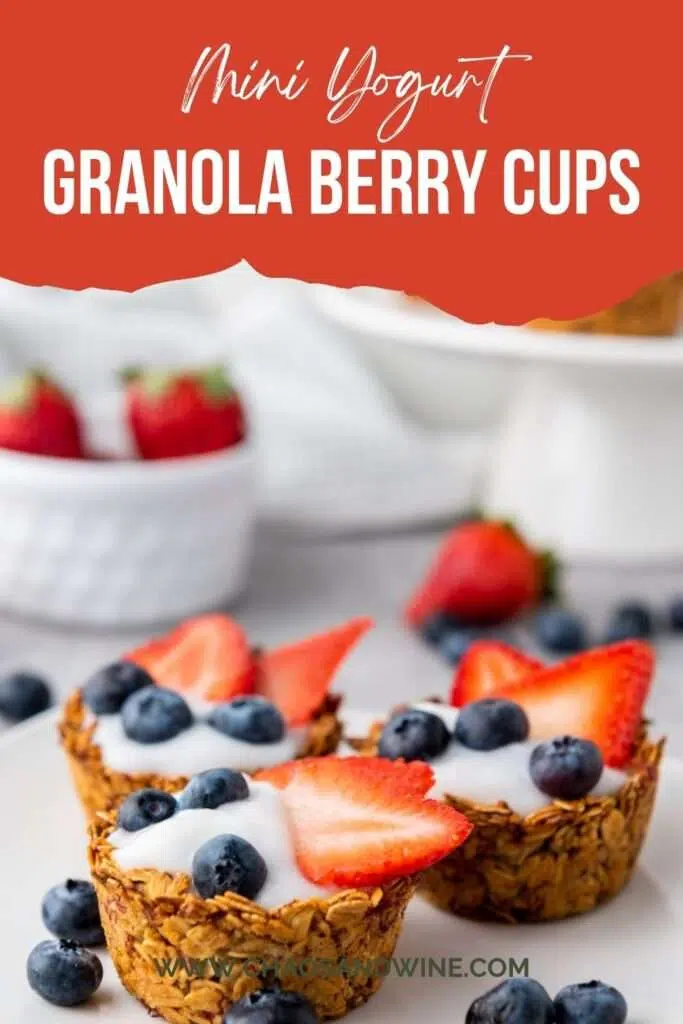 Granola Berry Cups - A Delicious Treat Granola Berry Cups Pin 4