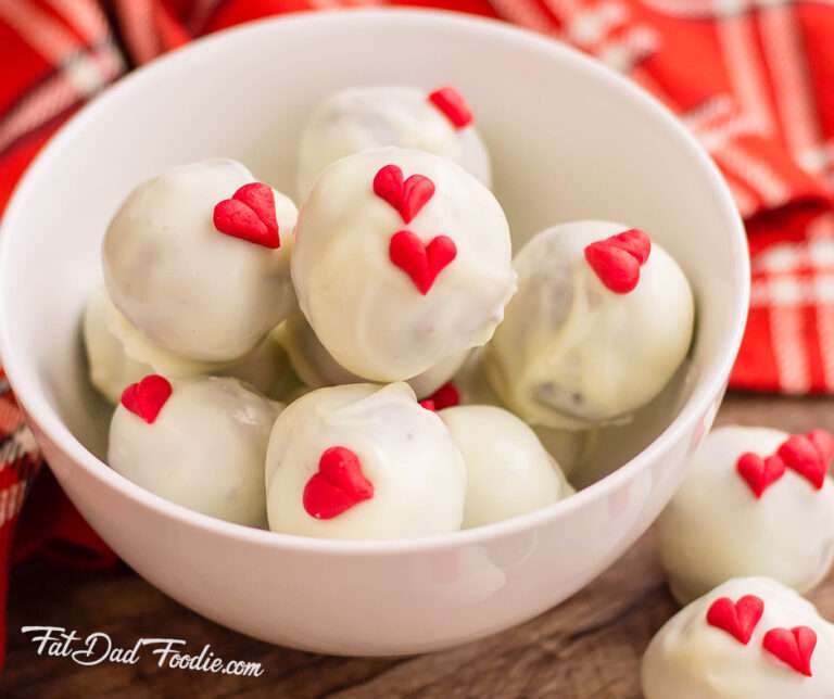 Oreo Cookie Balls with hearts