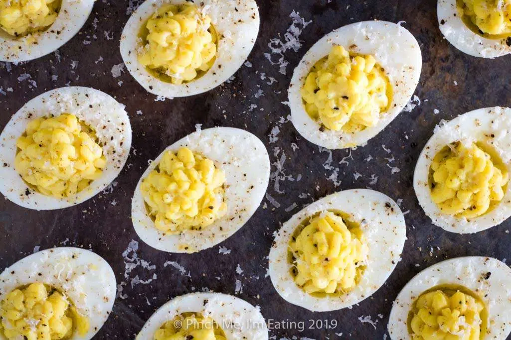 Parmesan Truffle Deviled Eggs