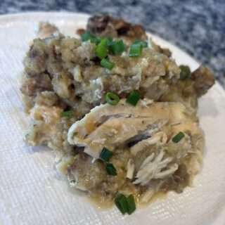 Platted Chicken and Stuffing