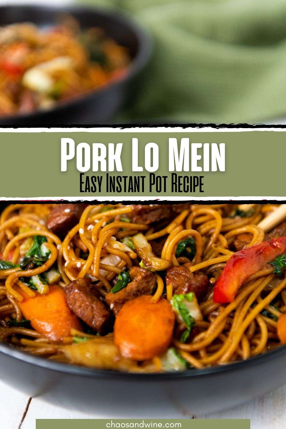 Easy Instant Pot Pork Lo Mein Recipe