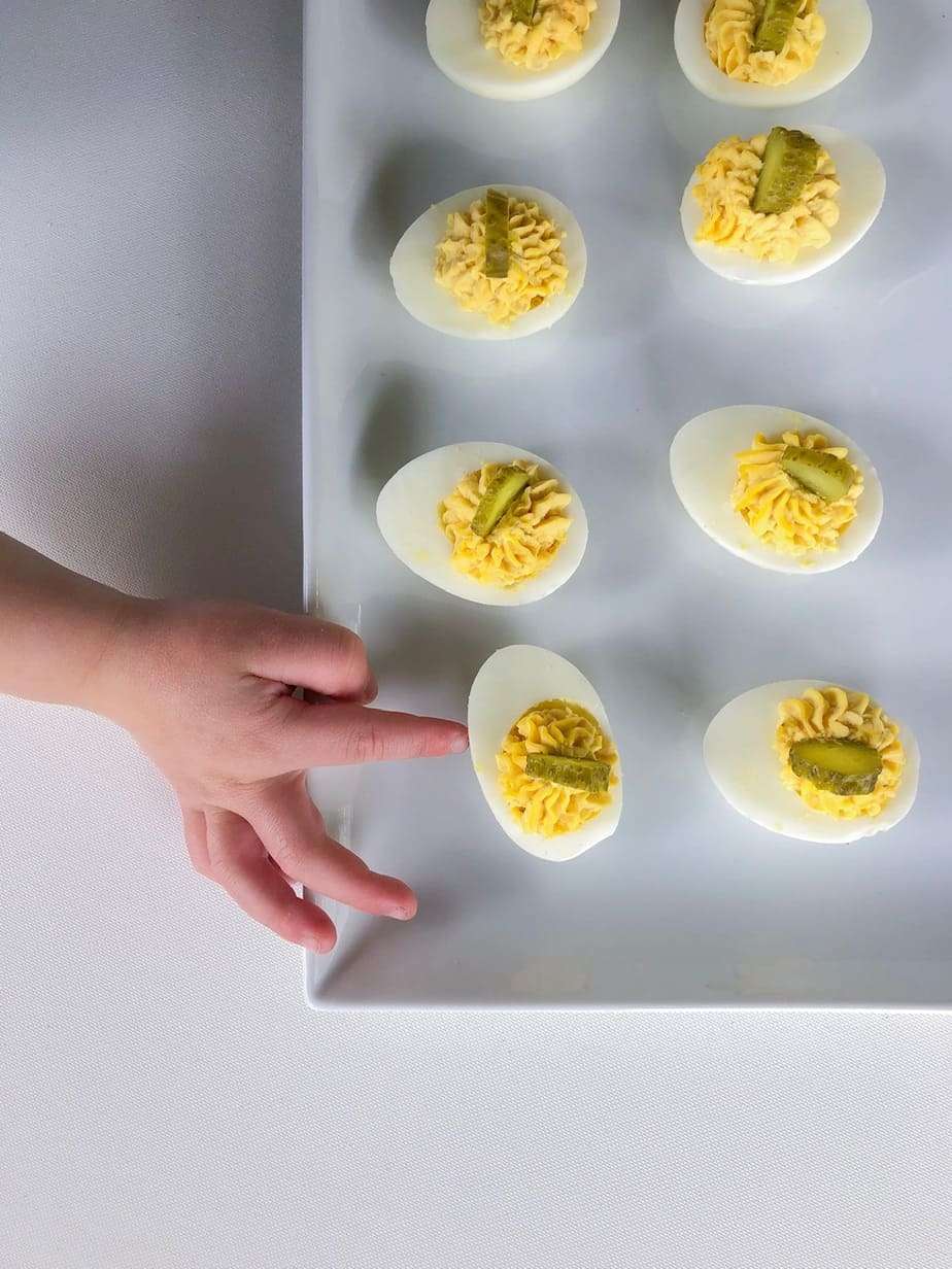 Southern Deviled Eggs with relish