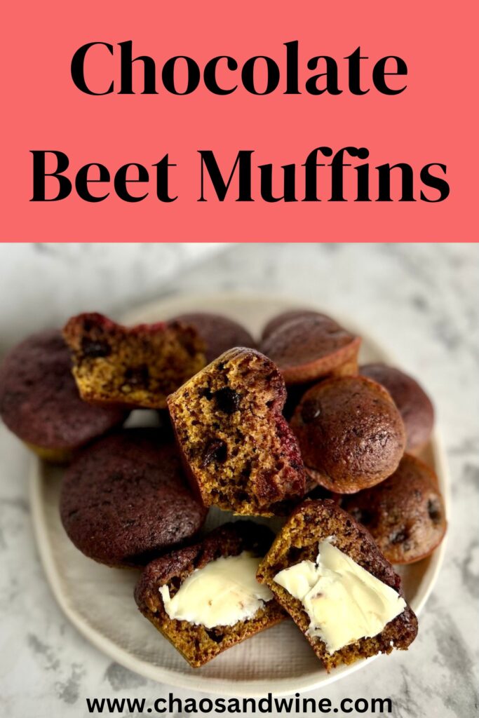 Cocolate Beet Muffin  recipe Pin 2