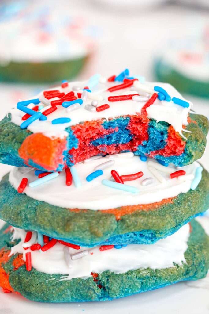 4th of july pinwheel cookies
