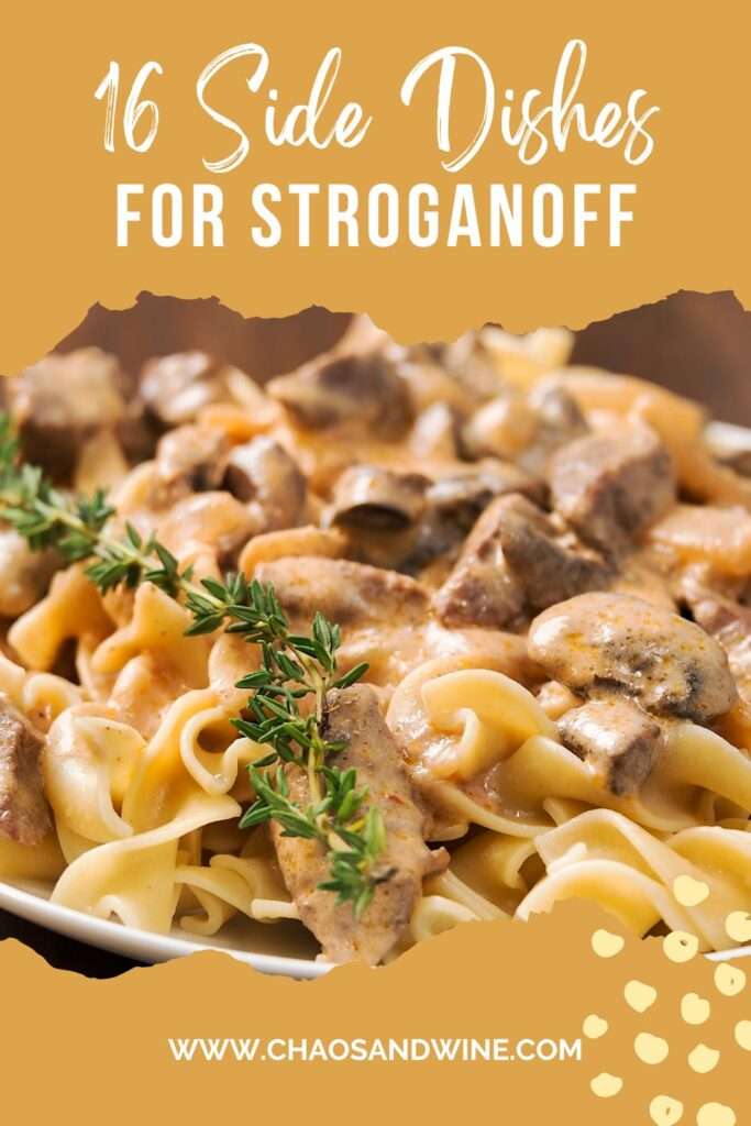 Beef stroganoff sides Pin for pinterest.