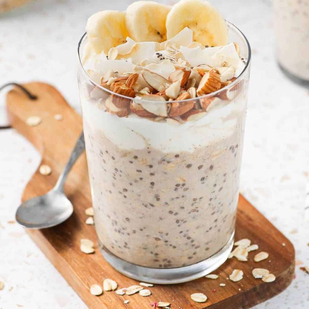 23 Fun Facts About Bananas Healthy banana chia overnight oats with yogurt, almonds, and coconut