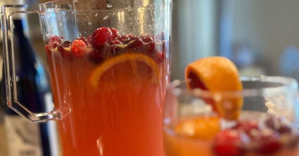 Blood Orange Cranberry Wine Sangria Featured Image.