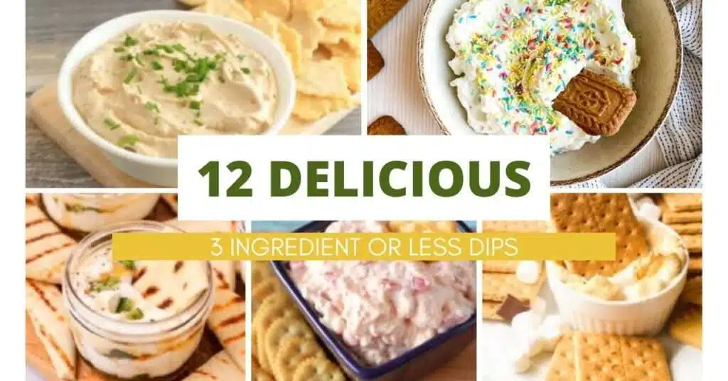 3 Ingredients or less Dips Featured Image.