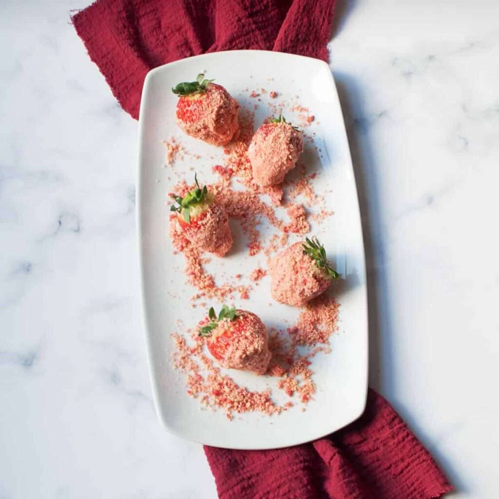 Strawberry Crunch covered strawberries