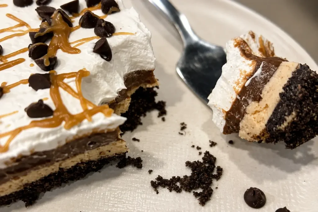 No-Bake Chocolate Peanut Butter Lasagna
