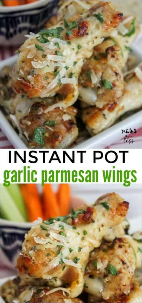 7 Instant Pot Chicken Wing Recipes You'll Love Crispy Instant Pot garlic parmesan chicken wings with parsley