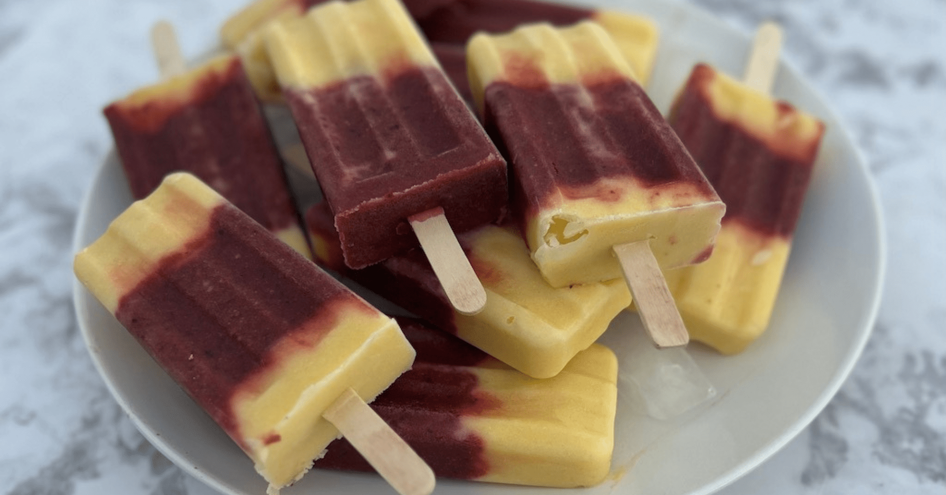 Delicious Mango Cherry Popsicles