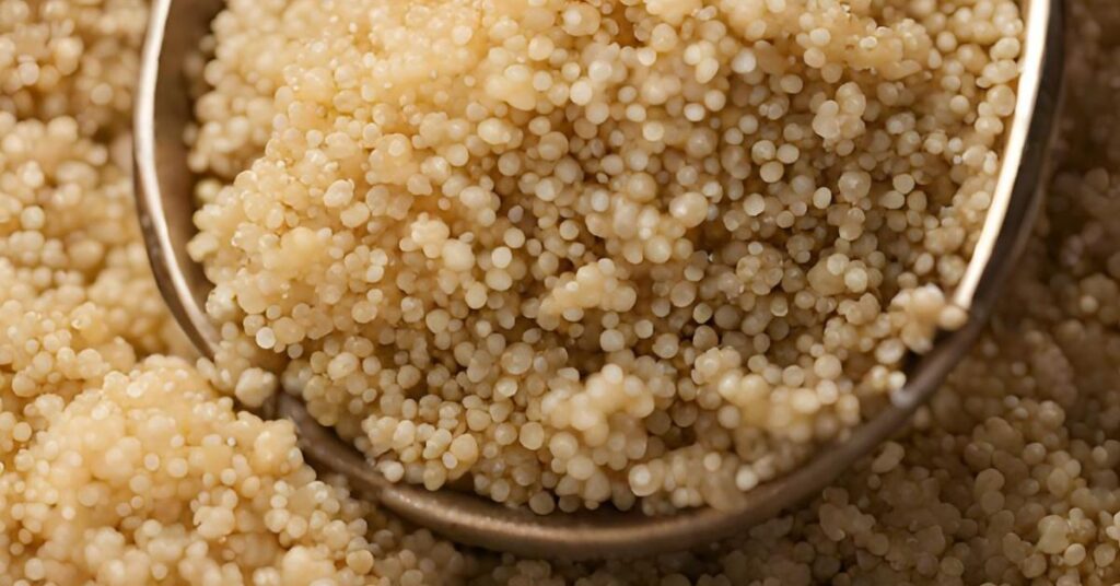 A close up of quinoa an excellent substitute for barley.