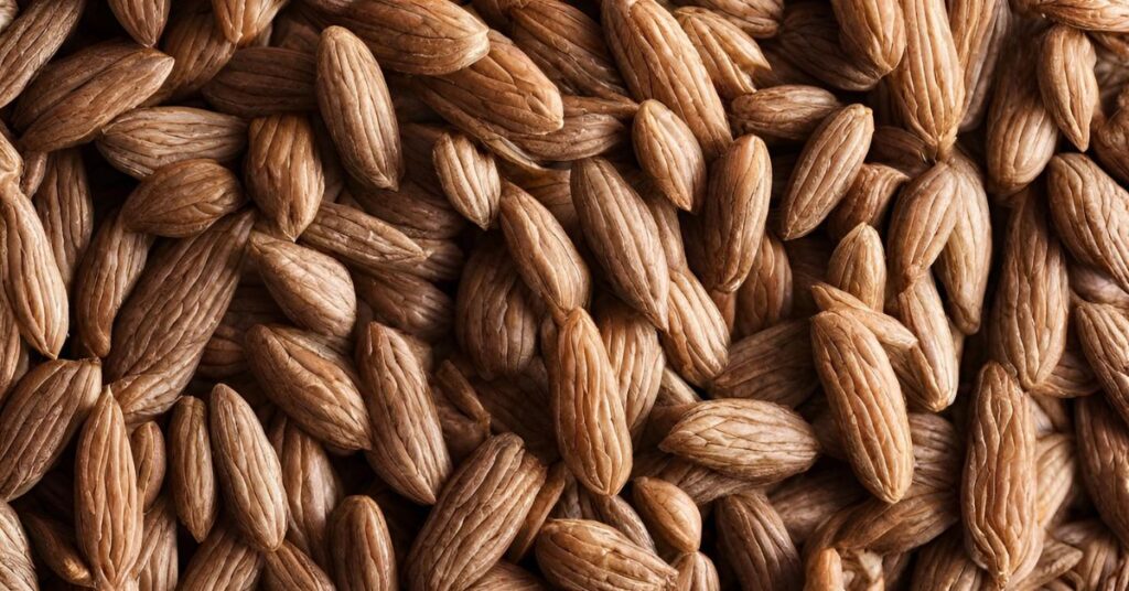 A close up image of rye berries.