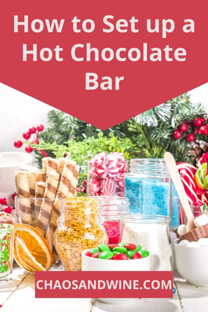 How to set up a hot chocolate bar pin for Pinterest.