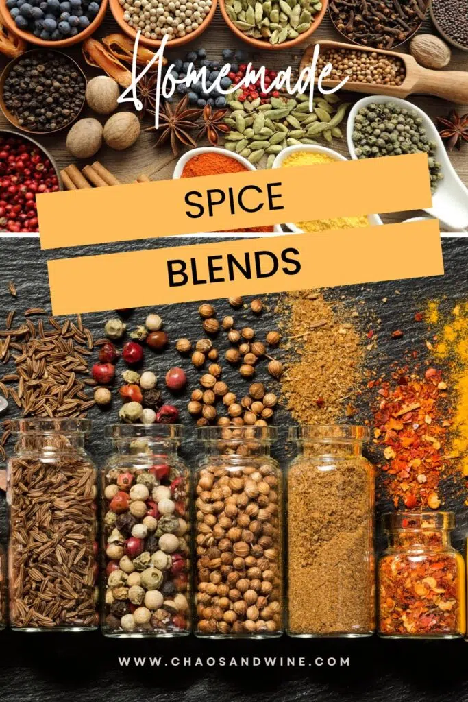 Homemade Spice Blends pin for pinterest.