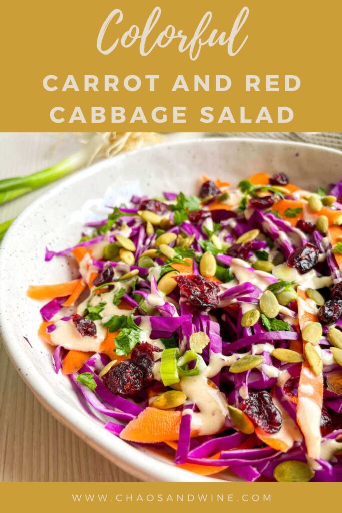 Red Cabbage and Carrot Salad Pin 3