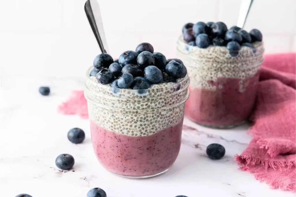 Blueberry Chia Pudding with Yogurt A Healthy Vegan Layered Treat