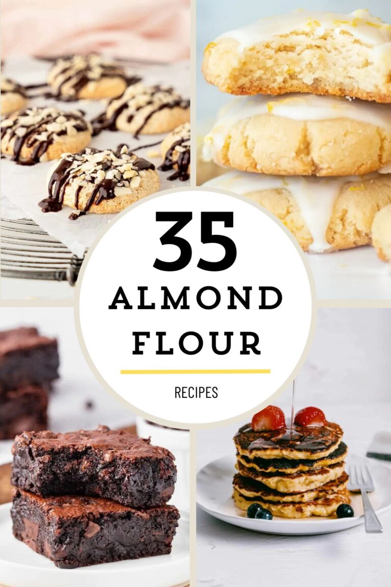 collection of almond flour recipes as a healthy version of desserts and other meals