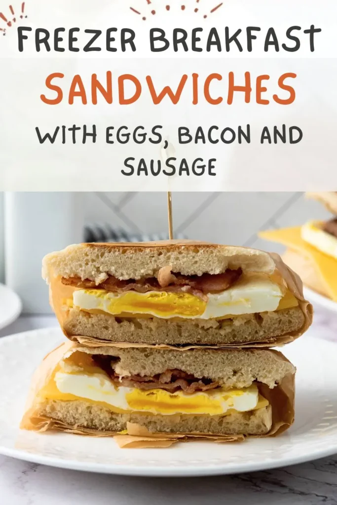 PIN IMAGE  for freezer breakfast sandwiches