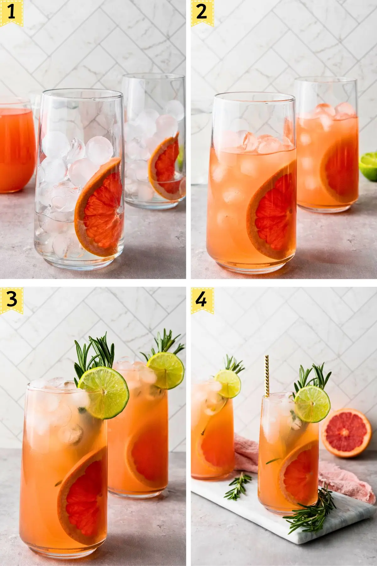 Grapefruit Rosemary Mocktail Grapefruit Rosemary Mocktail