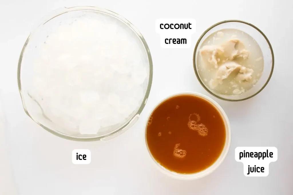Virgin Pina Colada Mocktail - only 3 Ingredients ingredients for non alcoholic pina colada