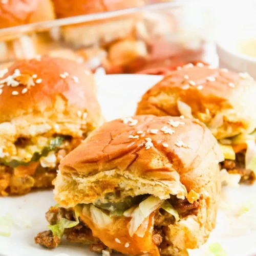 The Best Big Mac Sliders big mac sliders and sauce made at home