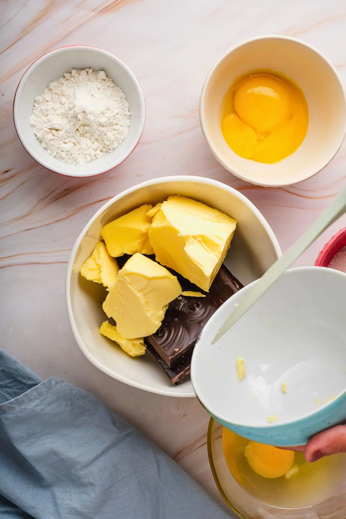 Molten Lava Chocolate Cake making lava cake