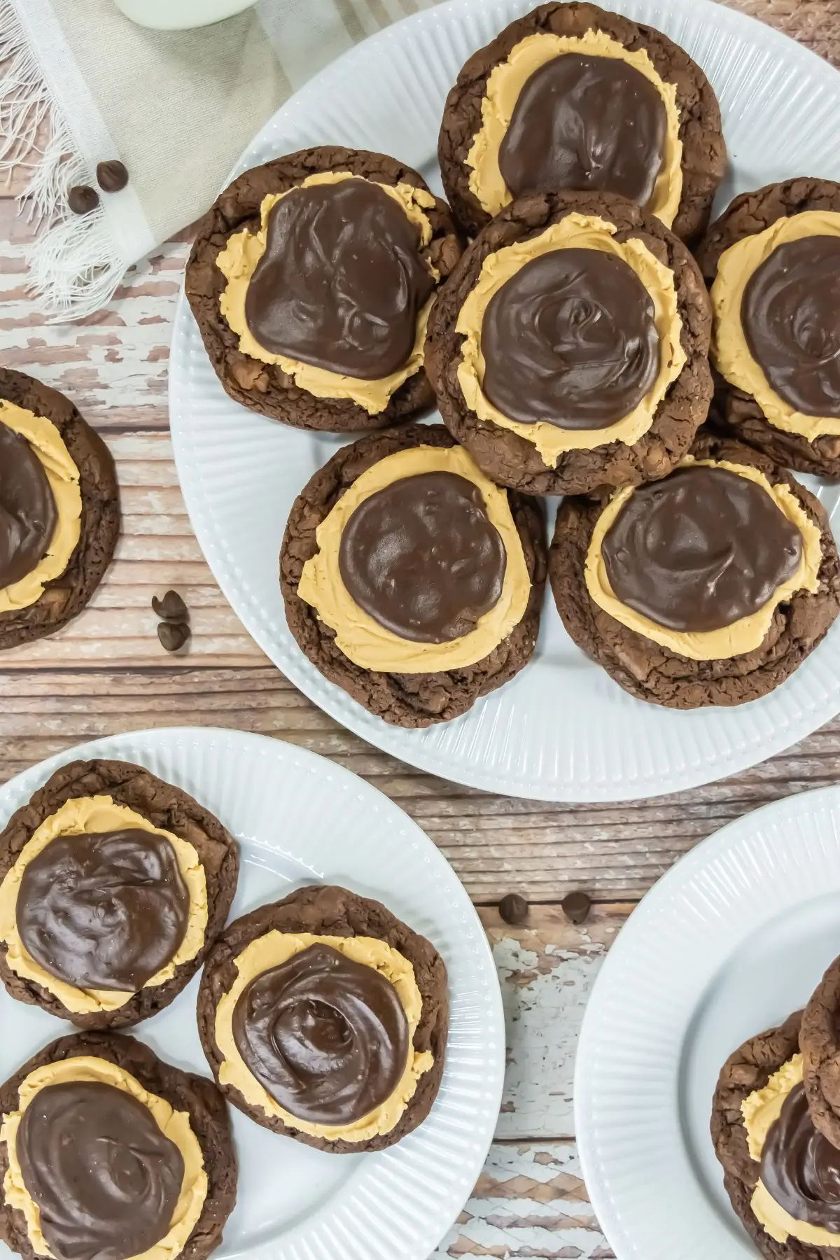Crumbl Copycat Buckeye Brownie Cookies buckeye brownie cookies