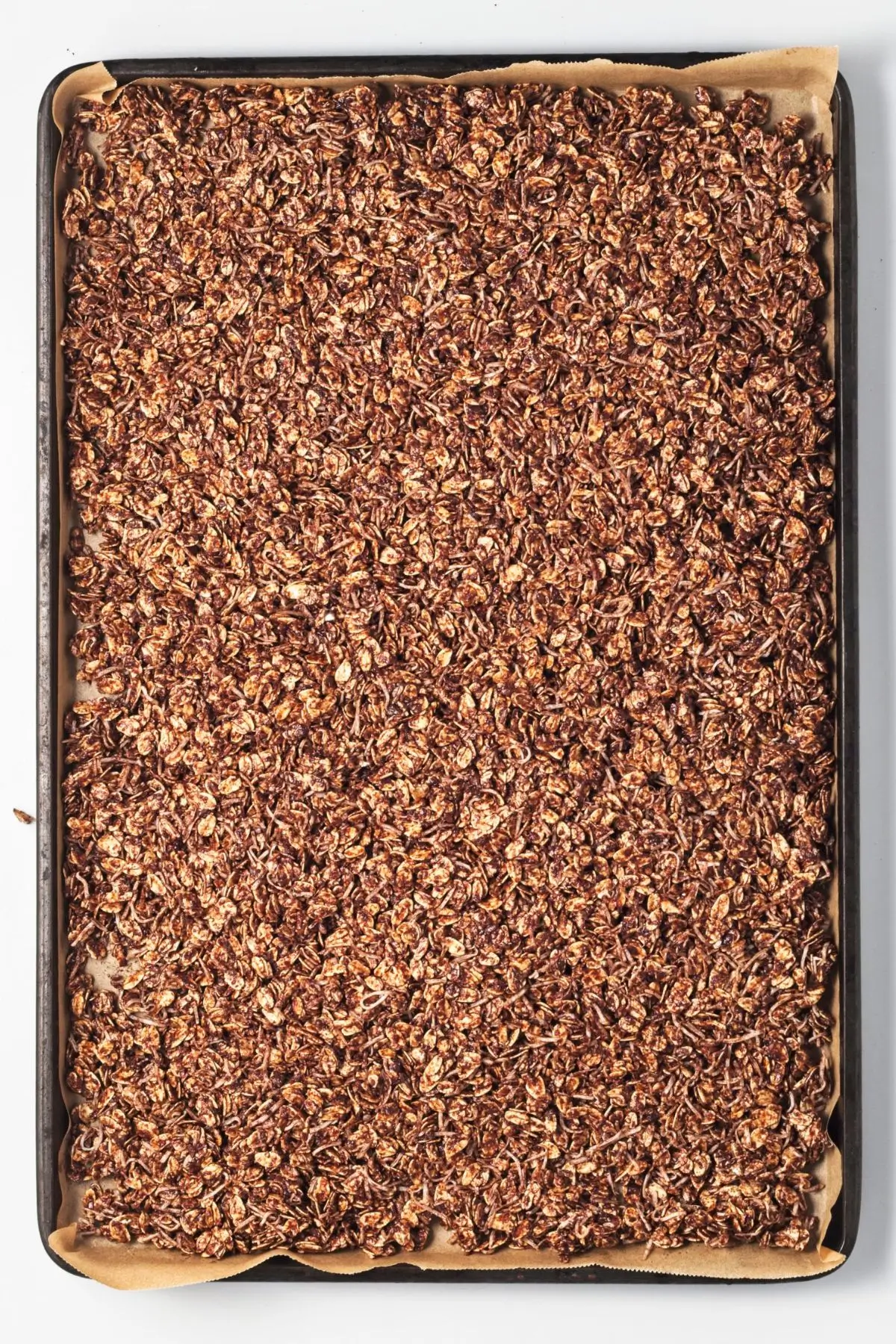 granola ready to be baked