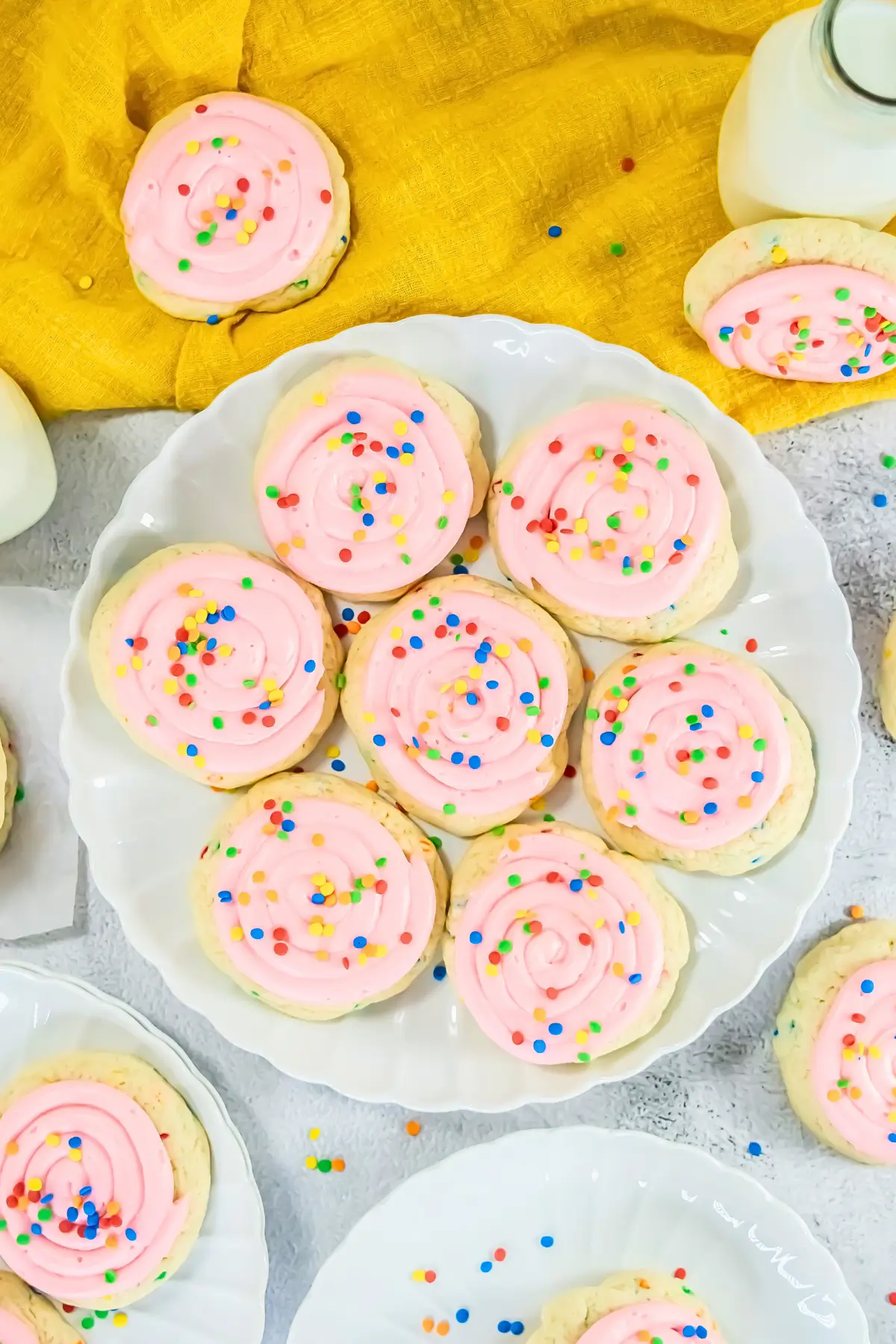 Pink Confetti Cake Cookies (Crumbl Copycat) Pink Confetti Cake Cookies (Crumbl Copycat)