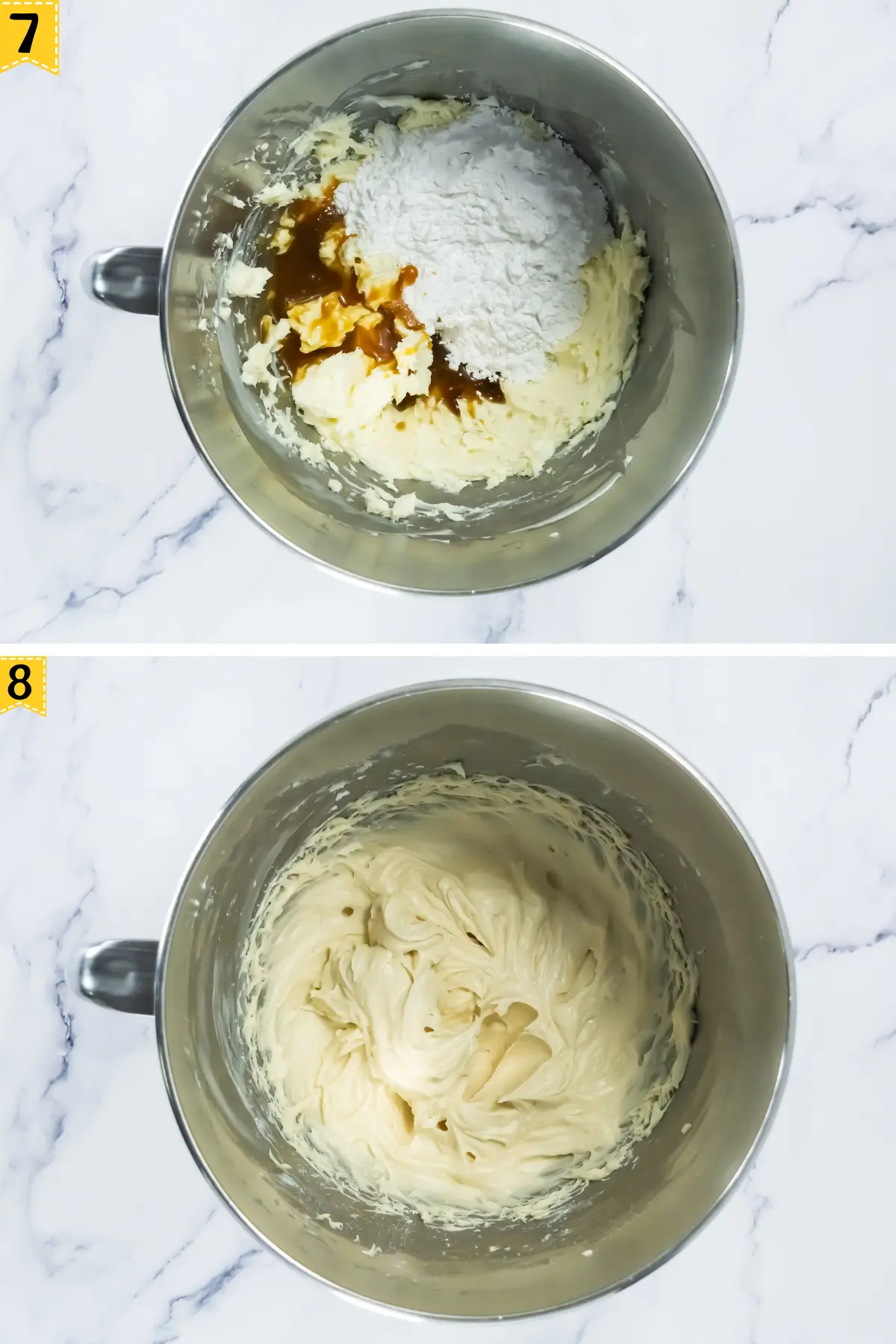Caramel Pumpkin Crumbl Cookie Copycat steps to make frosting for pumpkin caramel cookies